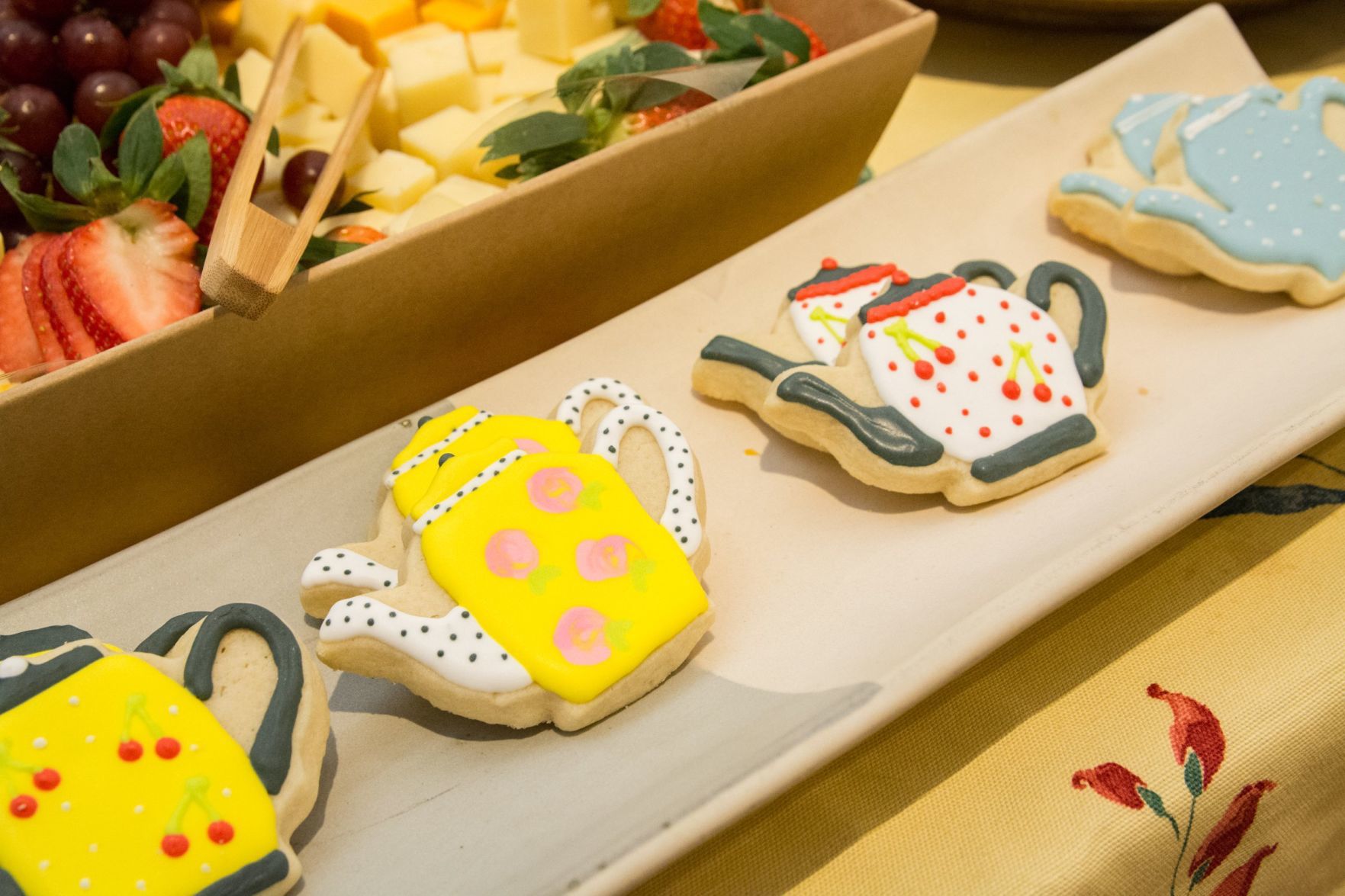 Teapot shaped cookies were inspired treat options